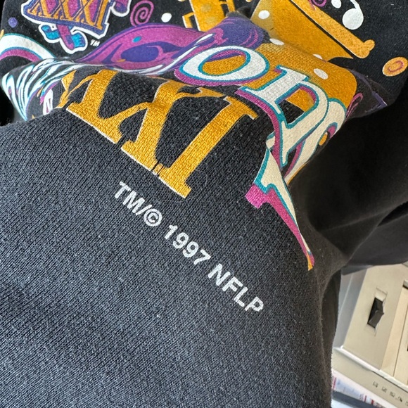 Vintage 1997 Green Bay Packers Super Bowl XXXI Sweatshirt XL Logo 7 Made In USA - Picture 3 of 7